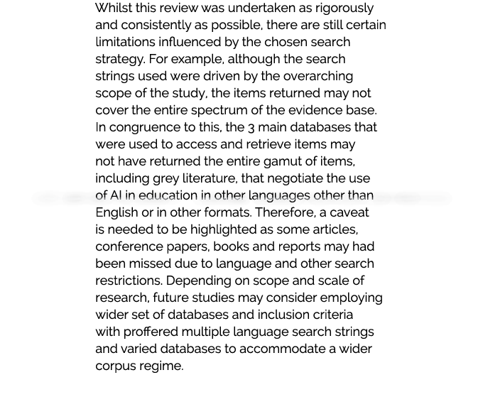  Whilst this review was undertaken as rigorously and consistently as possible, there are still certain limitations in...