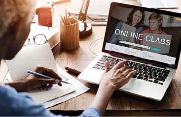 E-learning Online Study Learning Website Concept