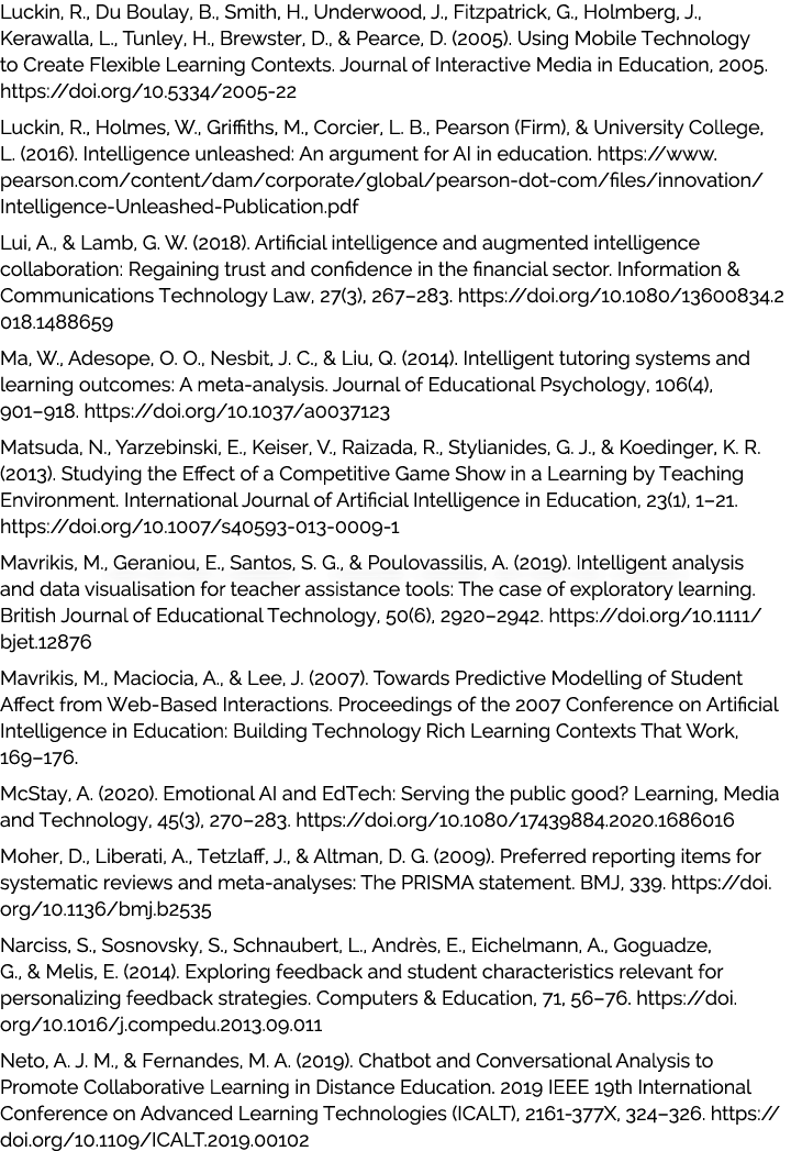 Luckin, R., Du Boulay, B., Smith, H., Underwood, J., Fitzpatrick, G., Holmberg, J., Kerawalla, L., Tunley, H., Brewst...