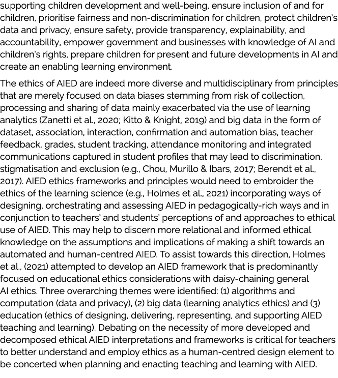 supporting children development and well-being, ensure inclusion of and for children, prioritise fairness and non-dis...