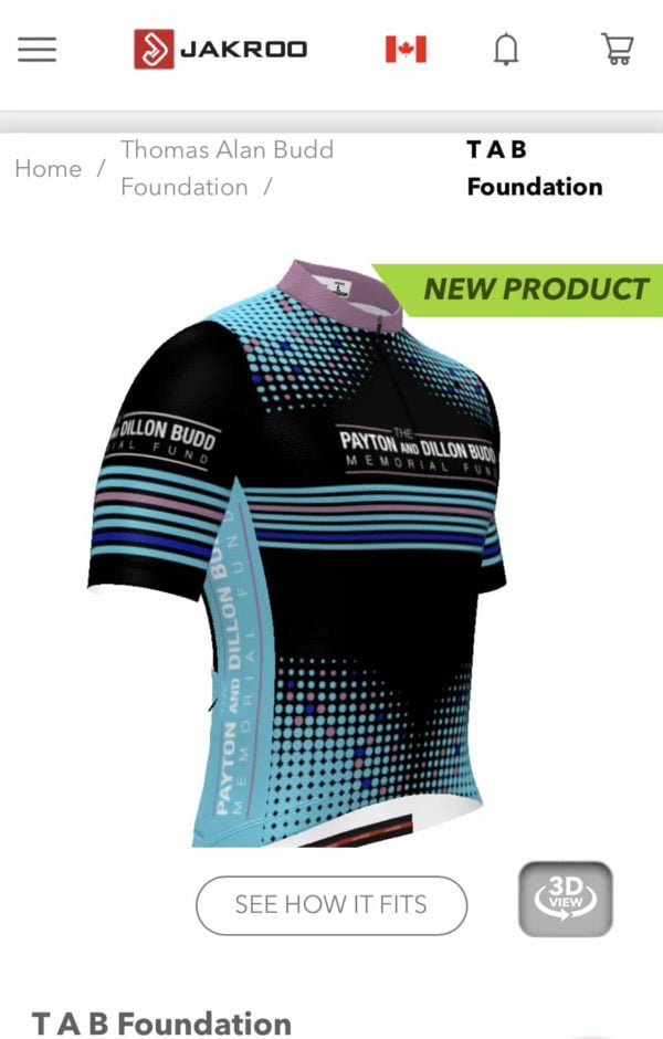Payton Dillon Budd Memorial Fund Ride Jersey