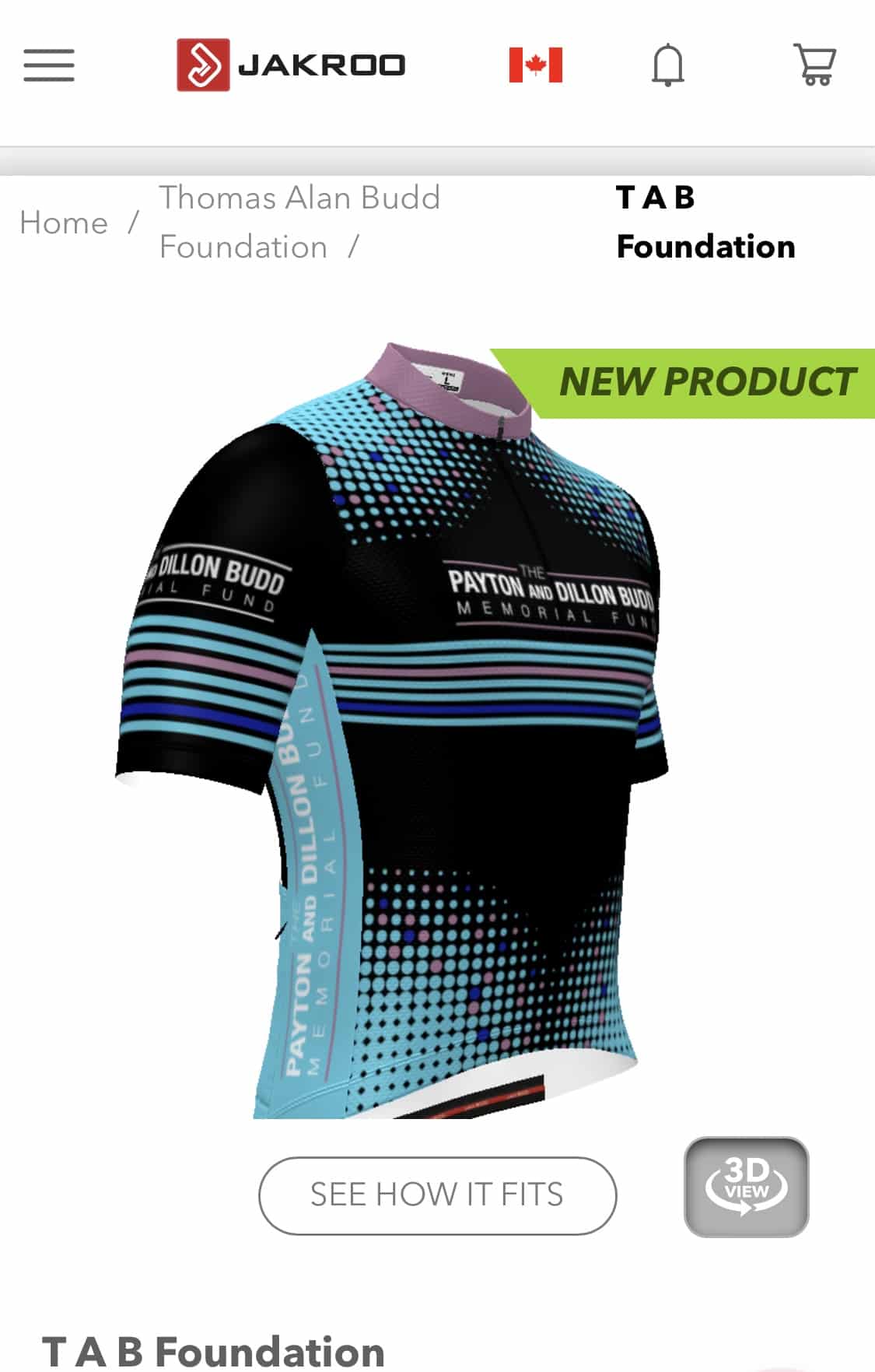 Payton Dillon Budd Memorial Fund Ride Jersey