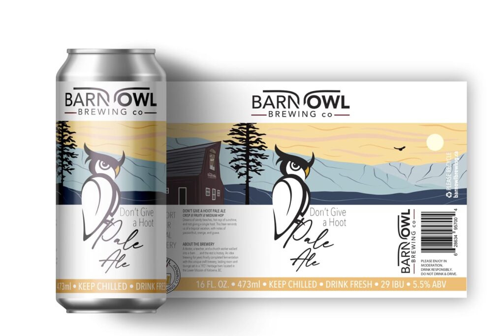 Barn Owl Brewing Beer Can Labels
