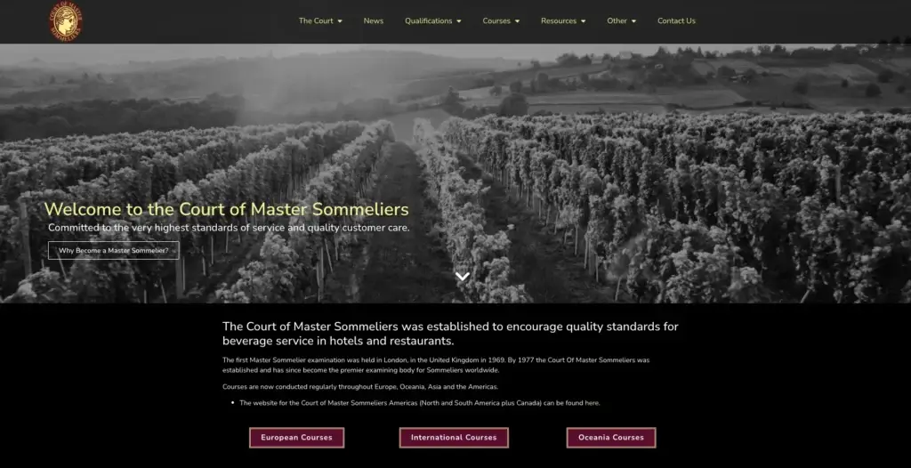 Welcome to the Court of Master Sommeliers