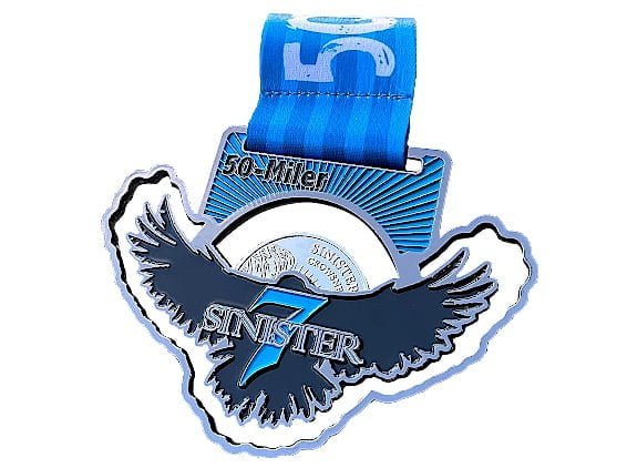 Sinister 7 Ultra Trail Marathon Medal Design